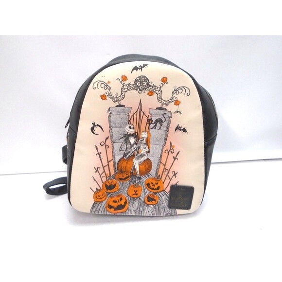 Loungefly Handbags - Loungefly Mini Backpack Nightmare Before Christmas Jack & Sally Pumpkin Disney